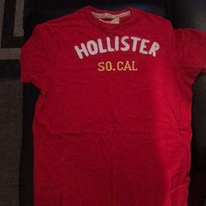 Red and white Hollister T-shirt